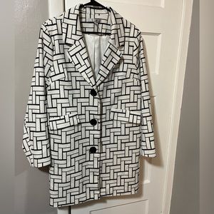 Geometric Trench Coat